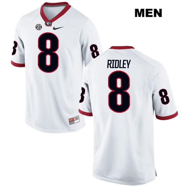 Georgia Bulldogs Men's Riley Ridley #8 NCAA Authentic White Nike Stitched College Football Jersey NKL3256YV